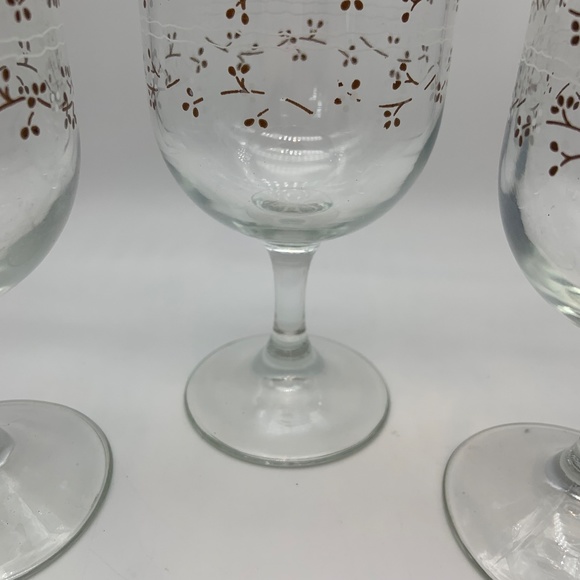 Vintage Anchor Hocking Hawthorne Country Goblets Set of 6 Glasses - Picture 5 of 10
